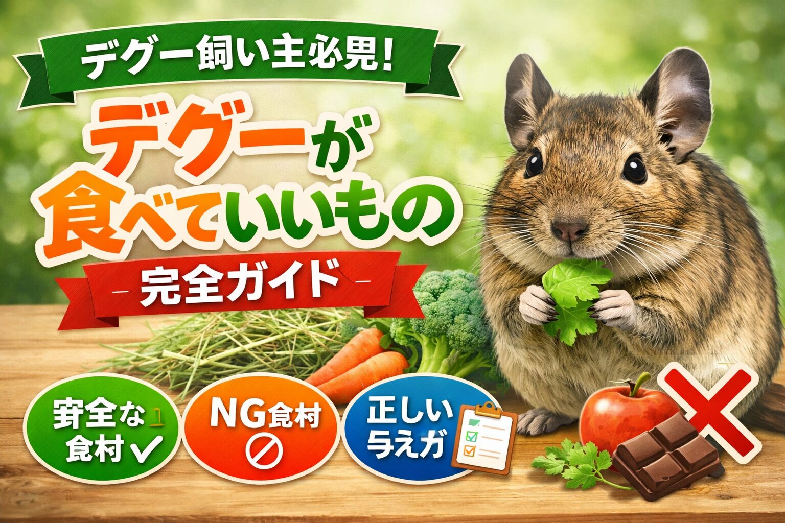 デグーが食べていいもの一覧