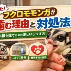 フクロモモンガが噛む理由と対処法｜噛み癖を直す正しい慣らし方