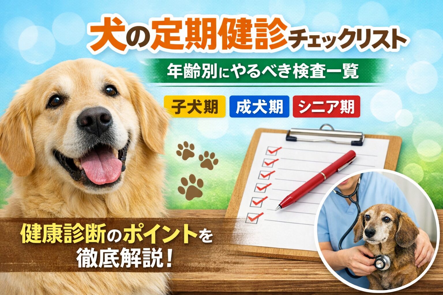 犬の健康診断は何をする