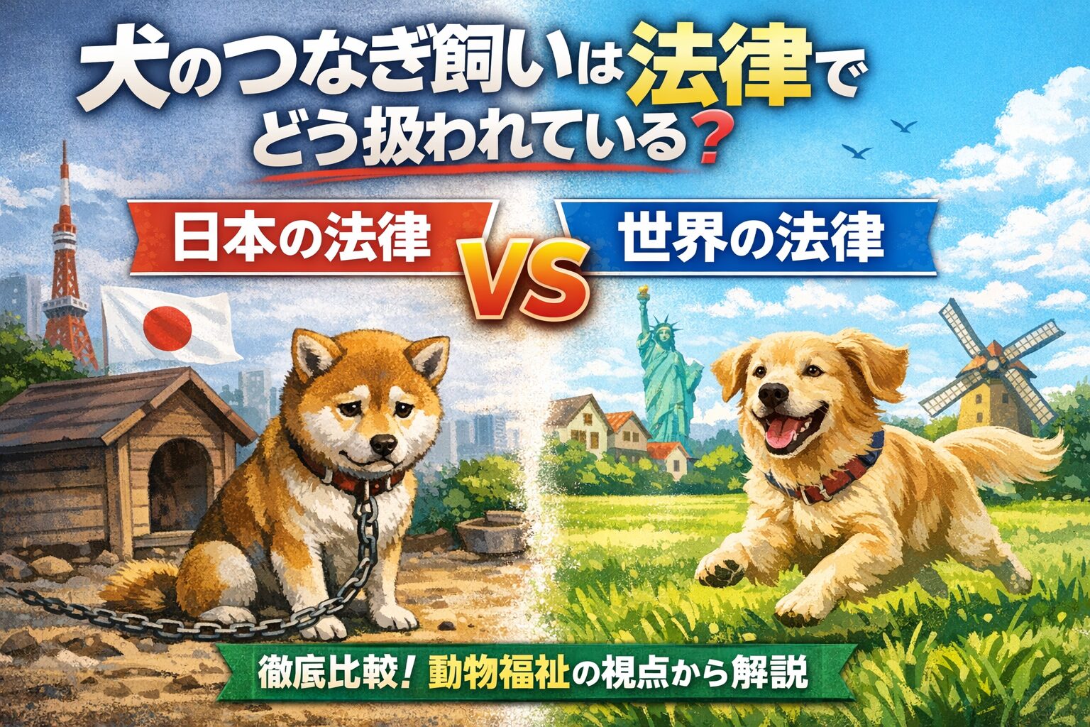 犬のつなぎ飼い 法律