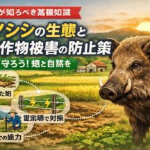 イノシシの生態と農作物被害の防止策｜農家が知るべき対策と効果的な方法