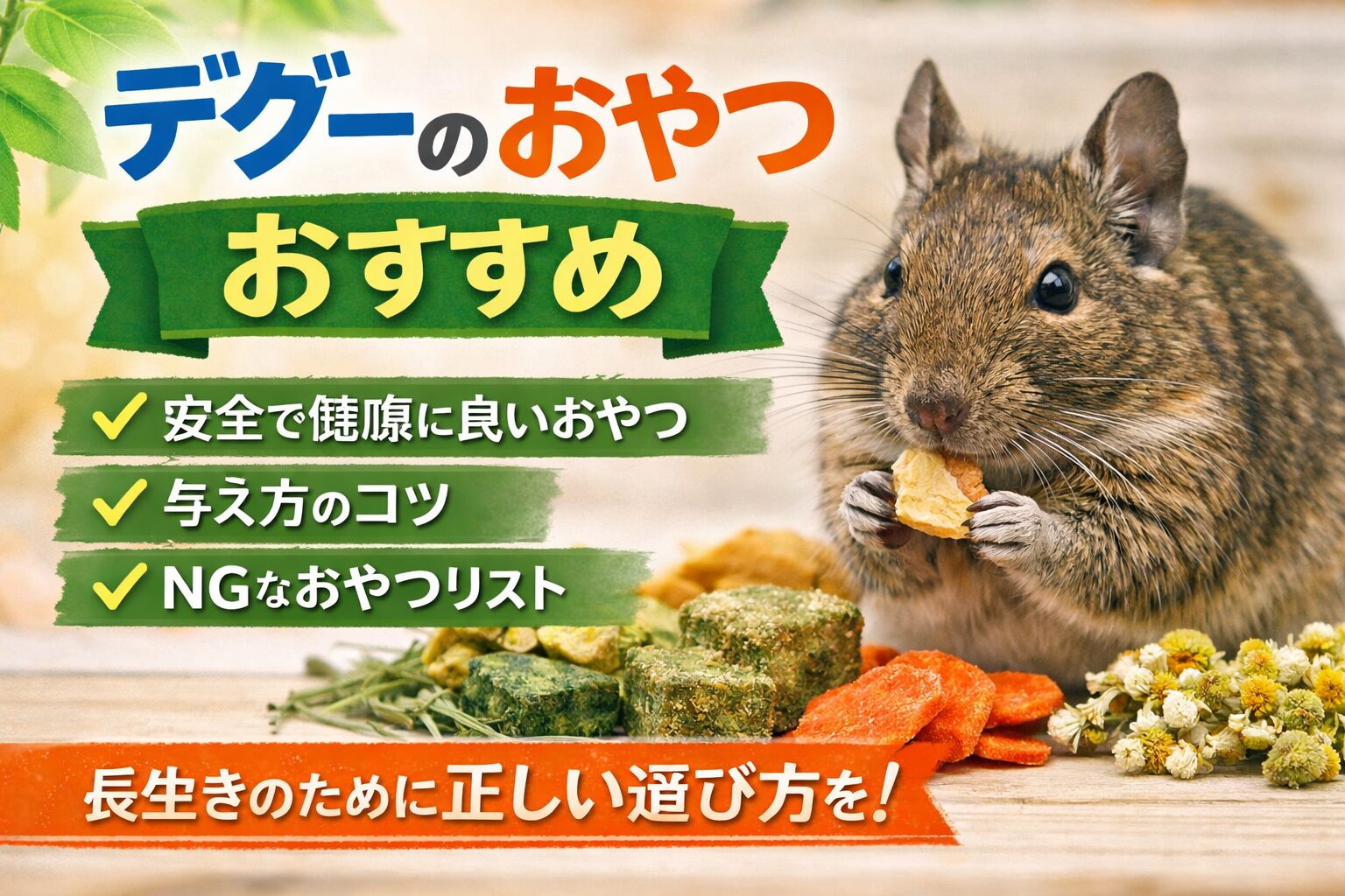 デグーのおやつおすすめ