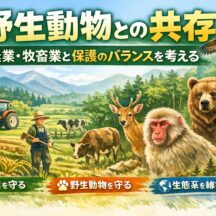 野生動物との共存問題とは？農業被害・牧畜業・保護のバランスをわかりやすく解説