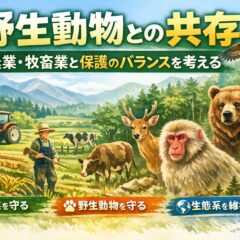 野生動物との共存問題とは？農業被害・牧畜業・保護のバランスをわかりやすく解説