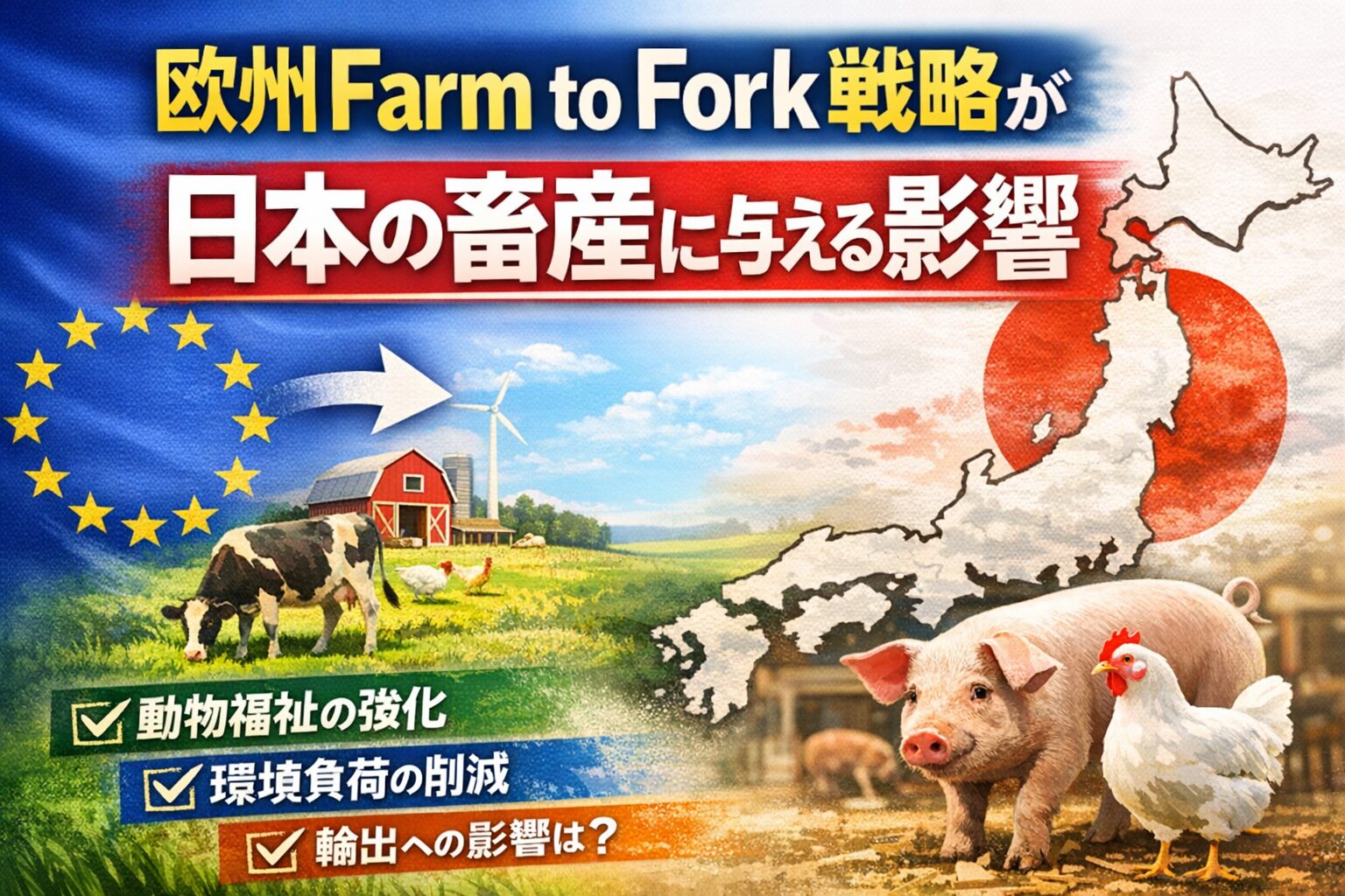 欧州Farm to Fork戦略が日本の畜産に与える影響