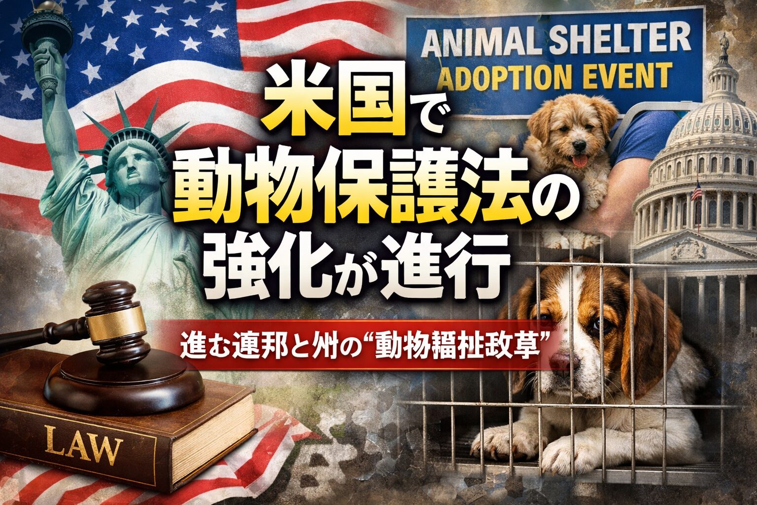 アメリカで進む動物保護法の強化