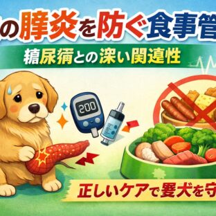 犬の膵炎を防ぐ食事管理——糖尿病との深い関連性と正しいケア方法