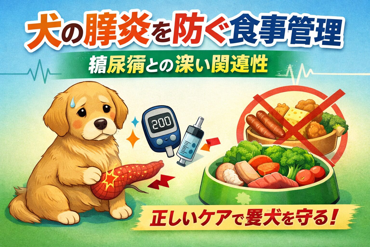犬の膵炎を防ぐ食事管理