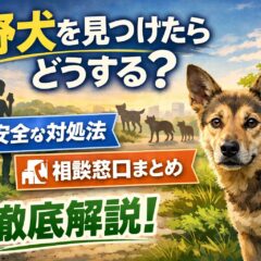 野犬を見つけたらどうする？安全な対処法と通報先まとめ【保健所・自治体】