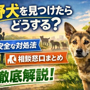 野犬を見つけたらどうする？安全な対処法と通報先まとめ【保健所・自治体】