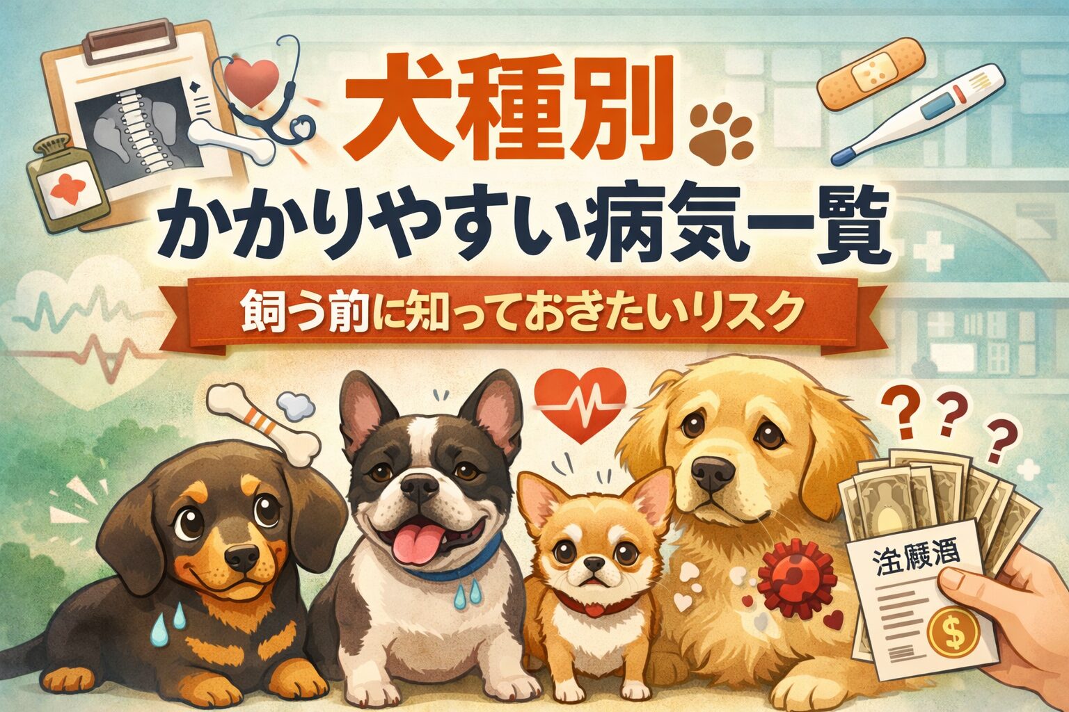 犬種別・かかりやすい病気一覧｜飼う前に知っておきたい健康リスク