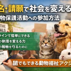 動物保護の署名は本当に意味がある？社会を変える請願の仕組みと参加方法