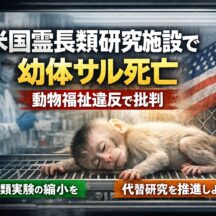 米国霊長類研究施設で幼体サル死亡｜動物福祉法違反が問う「実験動物の命」