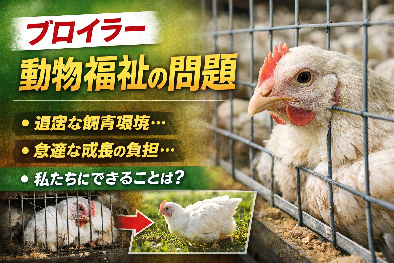 ブロイラーの動物福祉問題とは