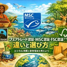 フェアトレード認証・MSC認証・FSC認証の違いと選び方｜エシカル消費と動物福祉を学ぶ完全ガイド
