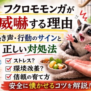 フクロモモンガが威嚇する理由｜鳴き声の意味とストレスサイン・正しい対処法