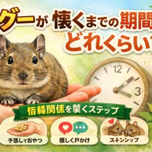 デグーが懐くまでの期間はどれくらい？懐かせ方のステップと注意点を徹底解説