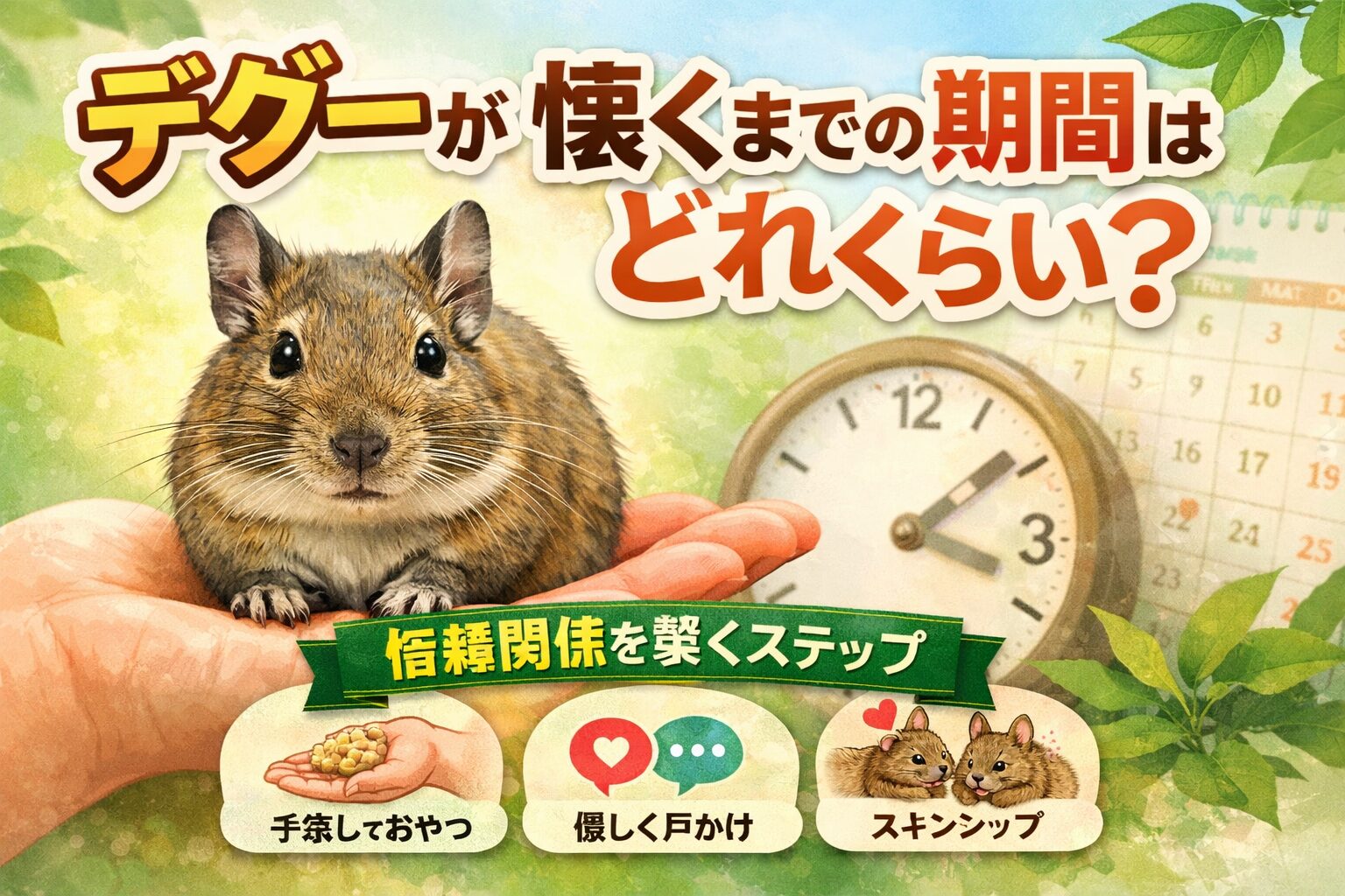 デグーが懐くまで