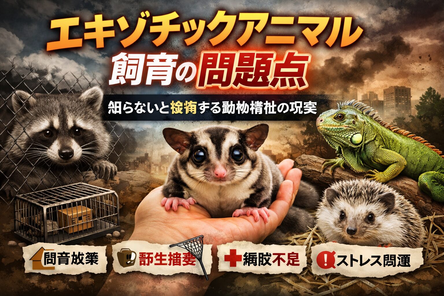 エキゾチックアニマル飼育の問題点
