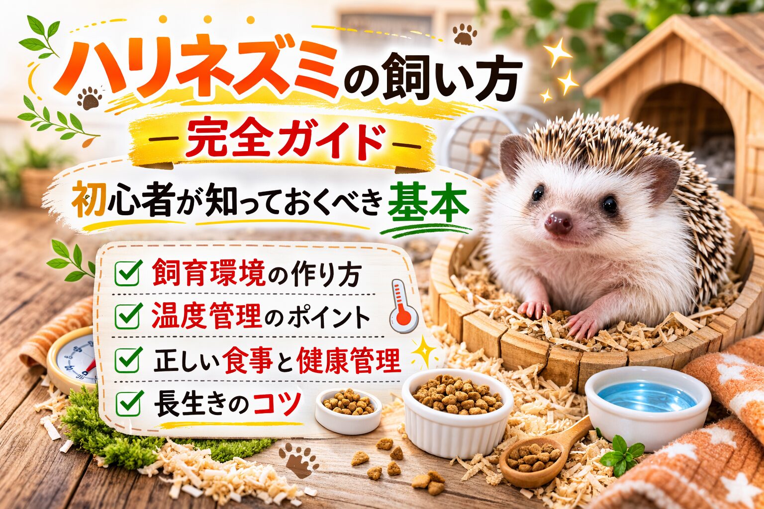 ハリネズミの飼い方ガイド