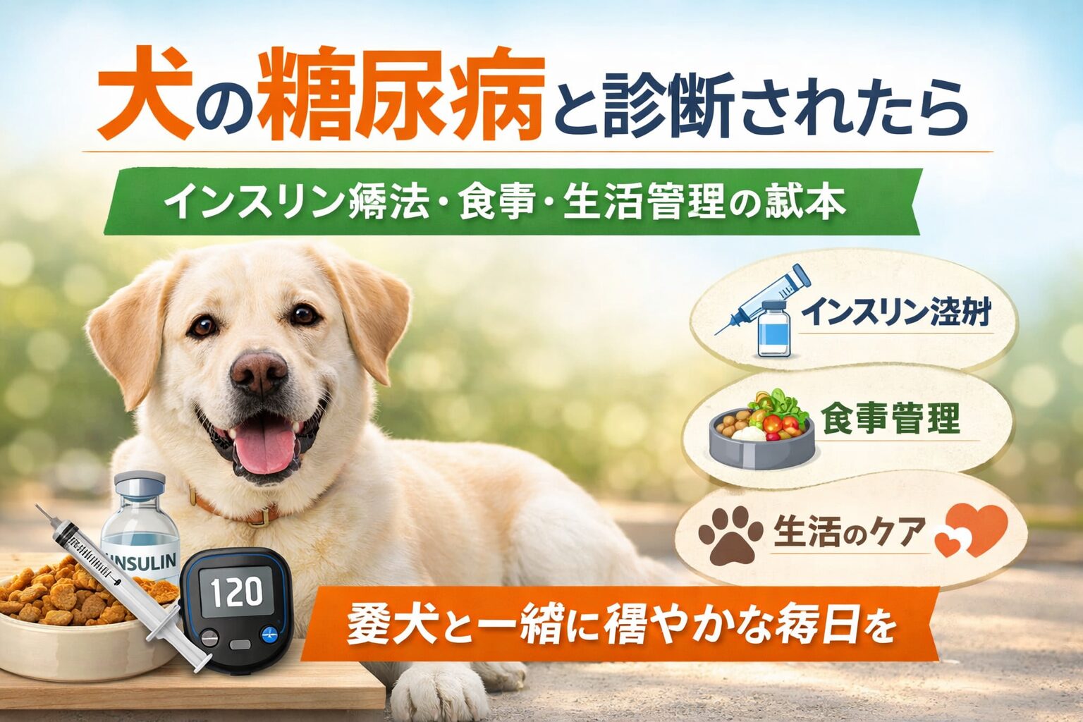 犬の糖尿病と診断されたら