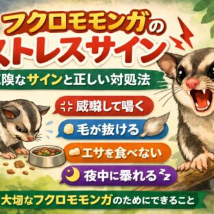 フクロモモンガのストレスサイン｜噛む・鳴く原因と正しい対処法
