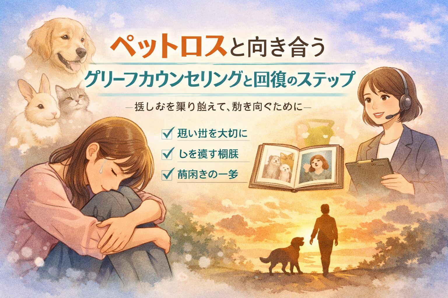 ペットロスと向き合う方法|グリーフカウンセリング