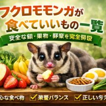 フクロモモンガが食べていいもの一覧｜安全な餌・果物・野菜・昆虫を完全解説