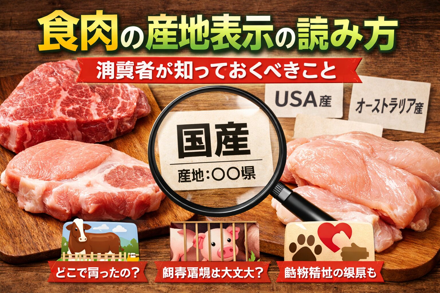 食肉の産地表示の読み方