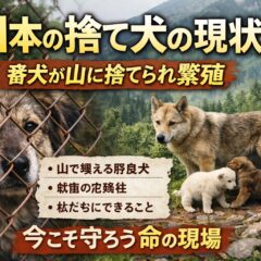 日本の捨て犬の現状｜山に捨てられた番犬が繁殖する深刻な実態と私たちにできること