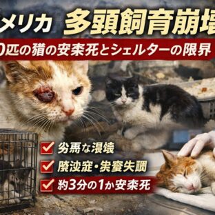 アメリカで約100匹の猫が多頭飼育崩壊の末に安楽死——シェルターの限界と動物福祉の課題を徹底解説