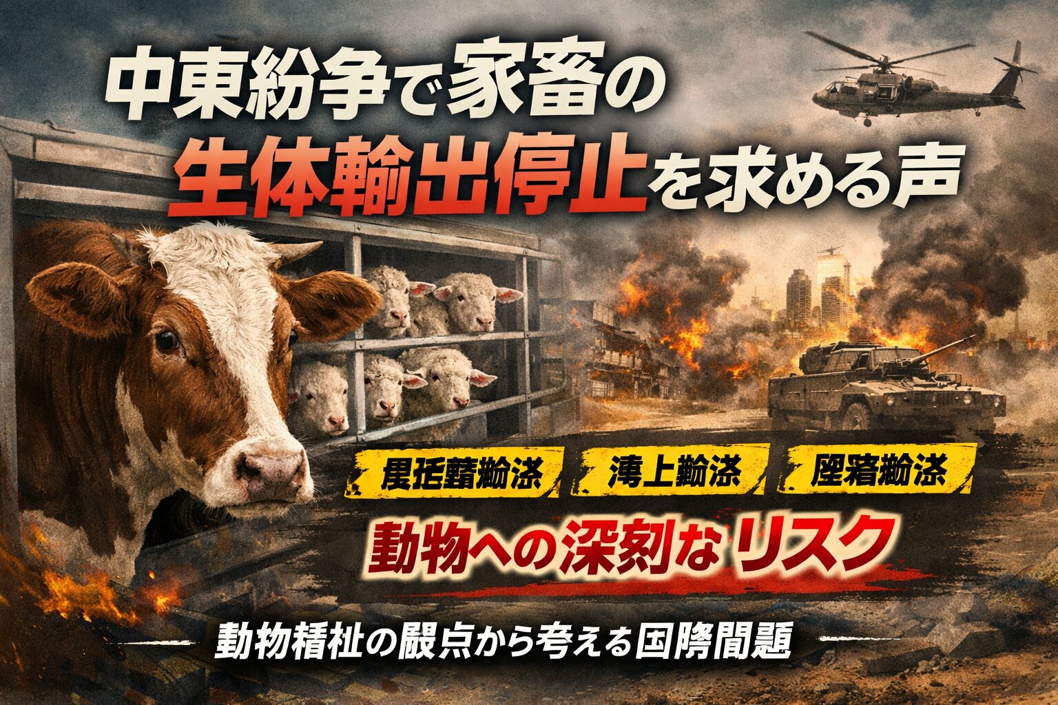 中東紛争と家畜輸送問題