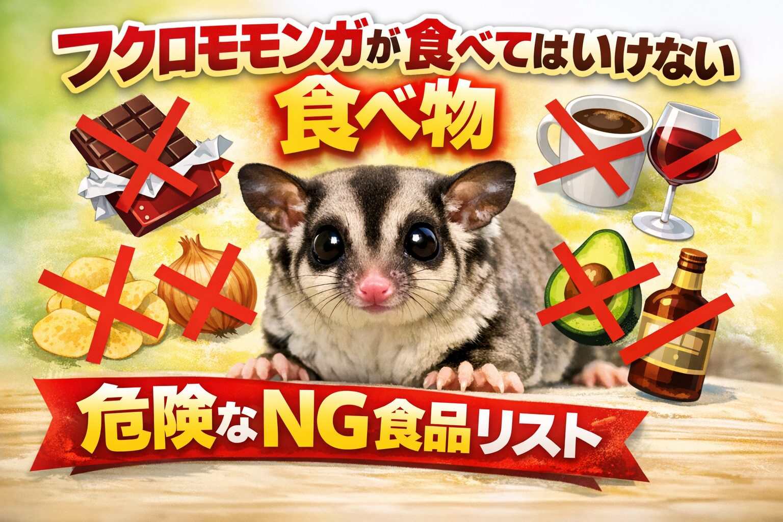 フクロモモンガが食べてはいけない食べ物一覧