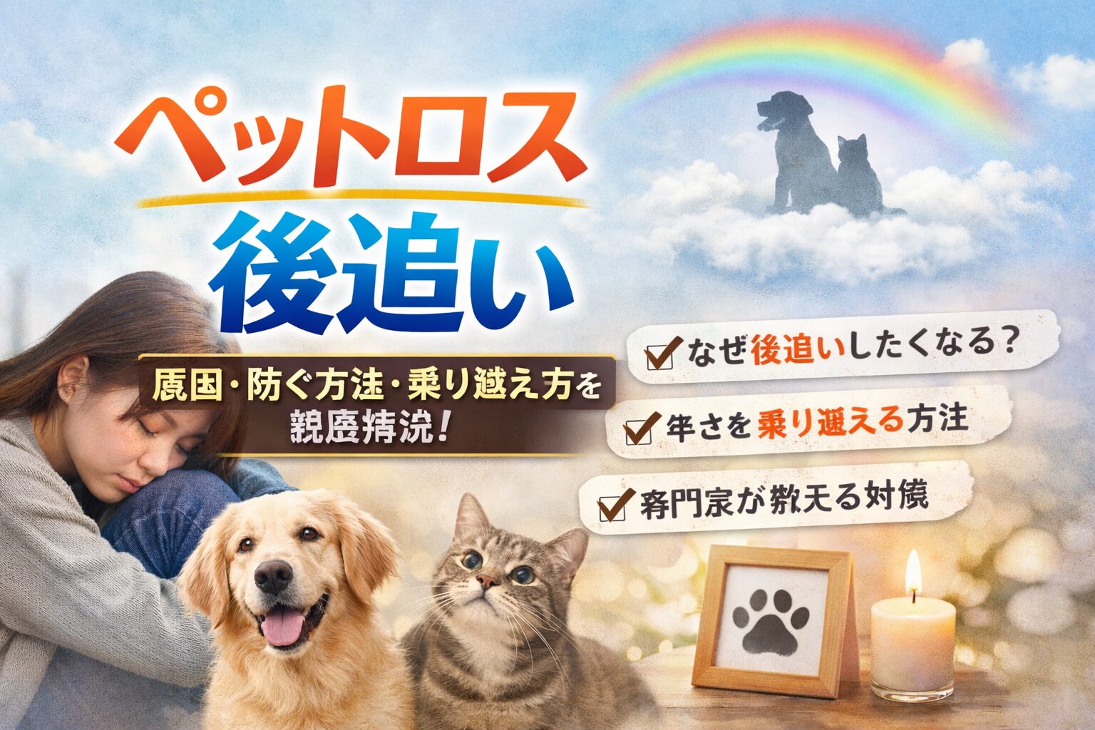 ペットロスで「後追い」したい