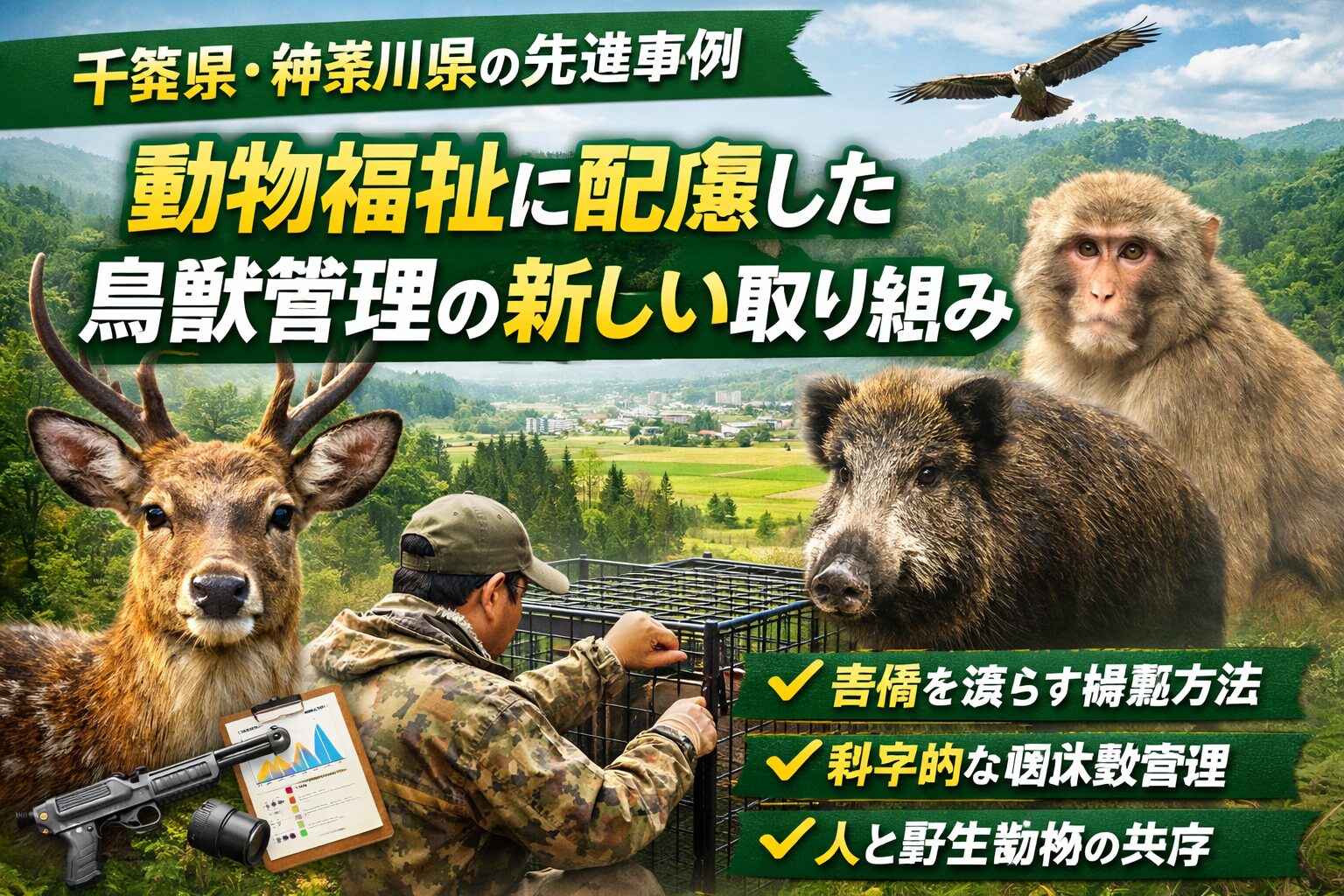千葉県・神奈川県の野生動物管理