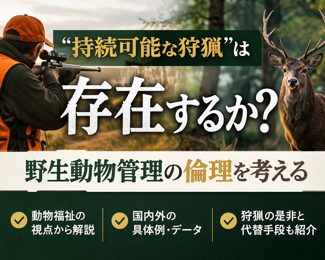 「持続可能な狩猟」は存在するか
