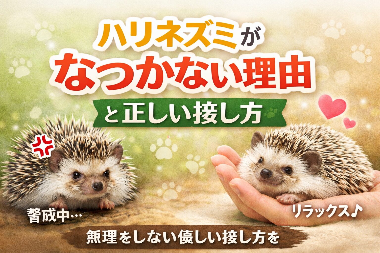 ハリネズミがなつかない理由