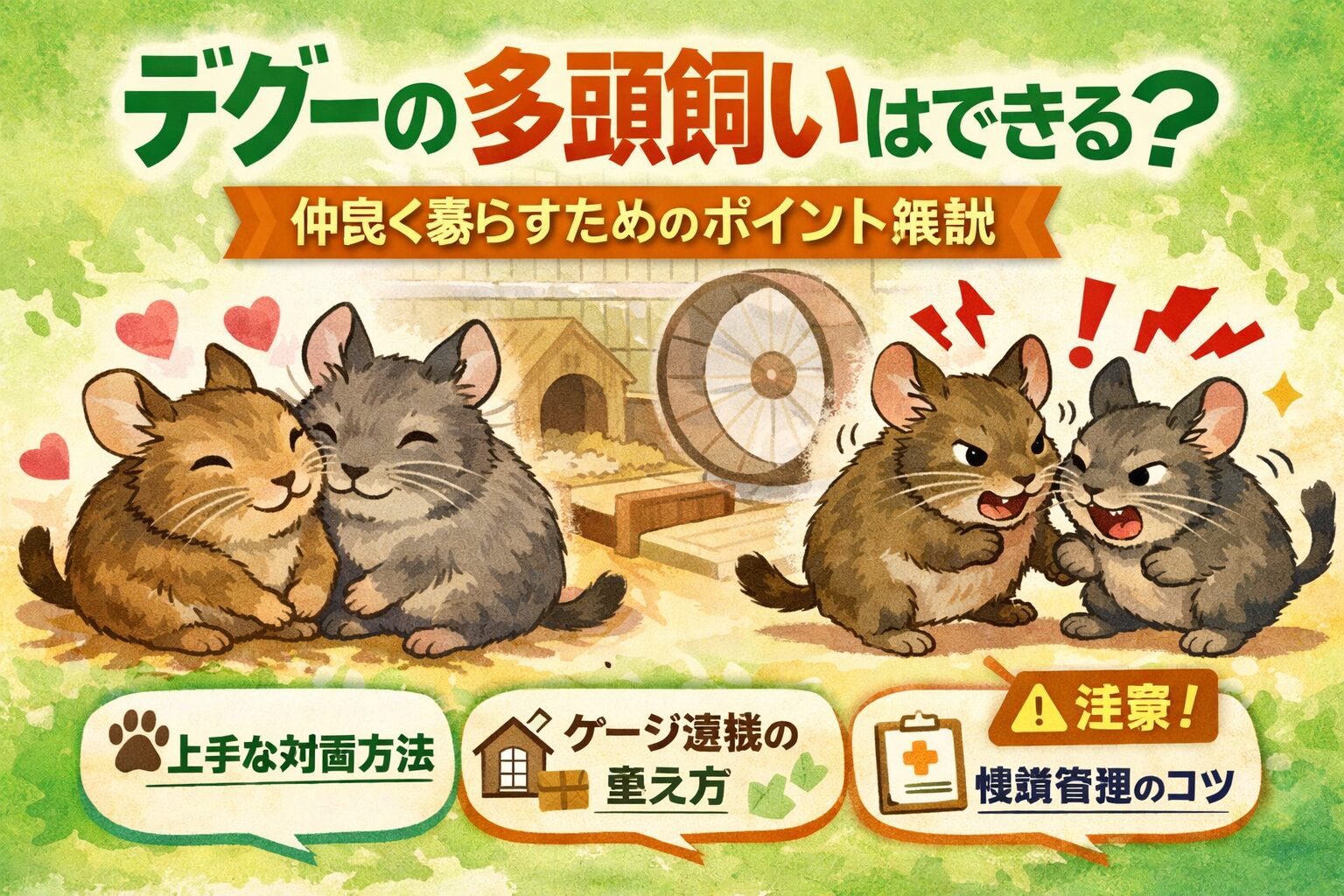 デグーの多頭飼い