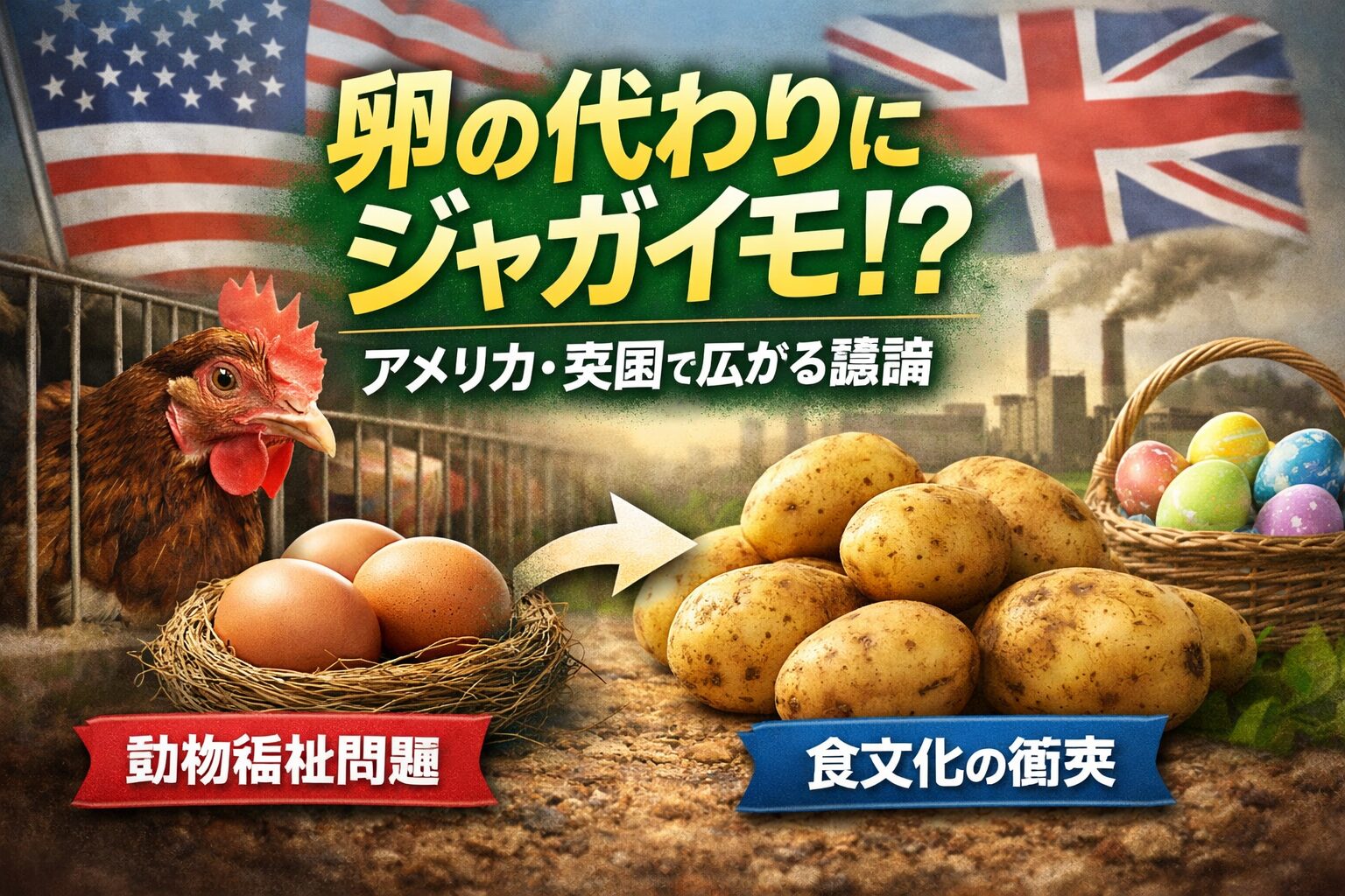 イースターの卵をジャガイモ