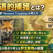 人道的捕獲とは？国際標準が示す「動物に配慮した捕獲」の考え方と日本の現状