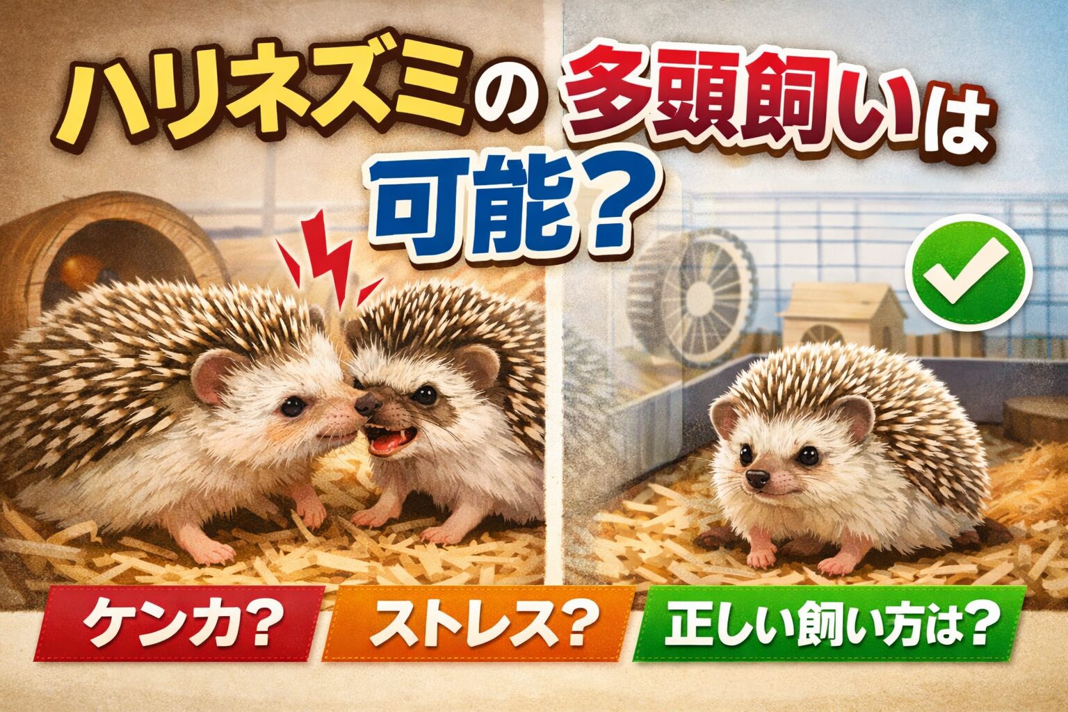 ハリネズミの多頭飼いは可能？