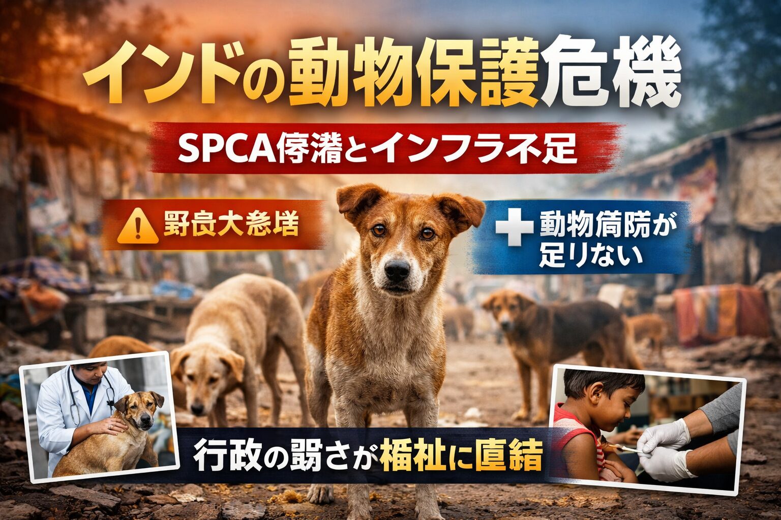 インドの動物保護活動が停滞する