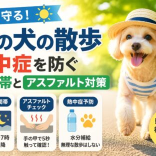 夏の犬の散歩で熱中症を防ぐ時間帯とアスファルト対策｜命を守る完全ガイド