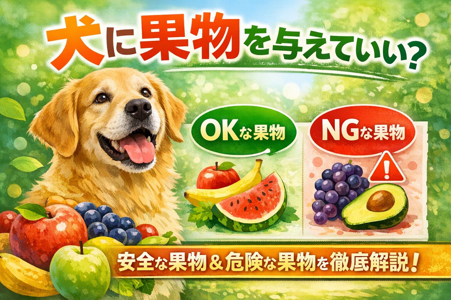 犬に果物を与えていい？