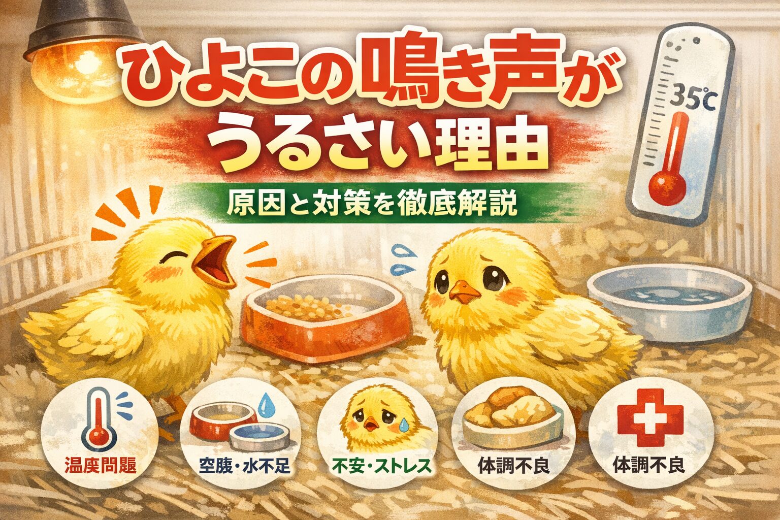 ひよこの鳴き声がうるさい理由