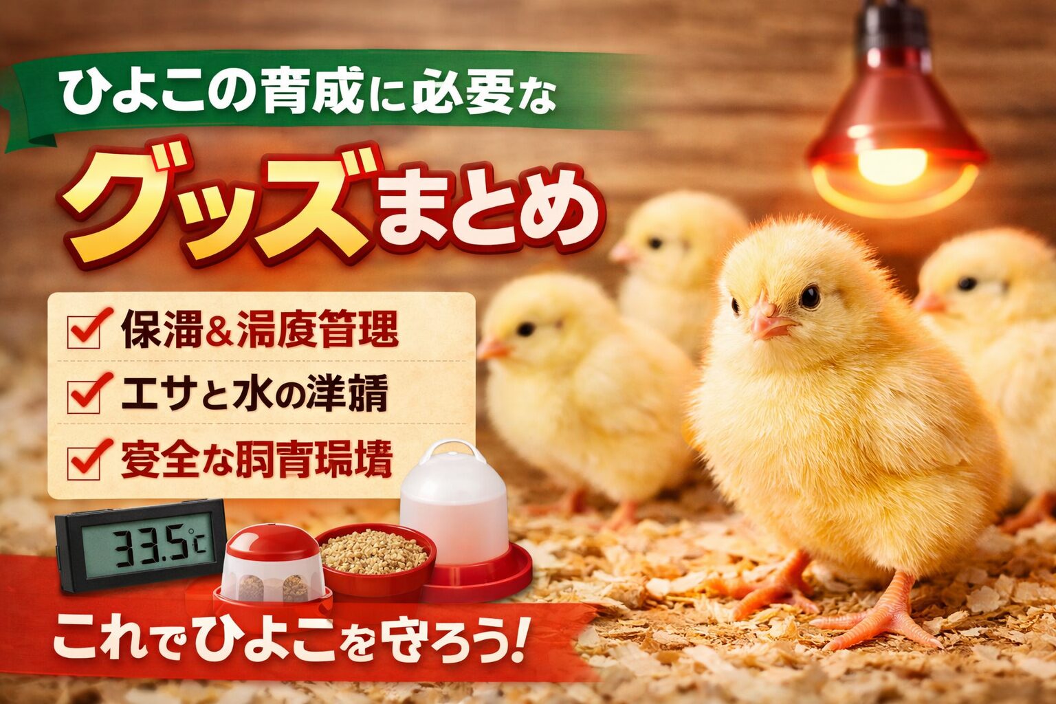 【保存版】ひよこの育成に必要なグッズまとめ