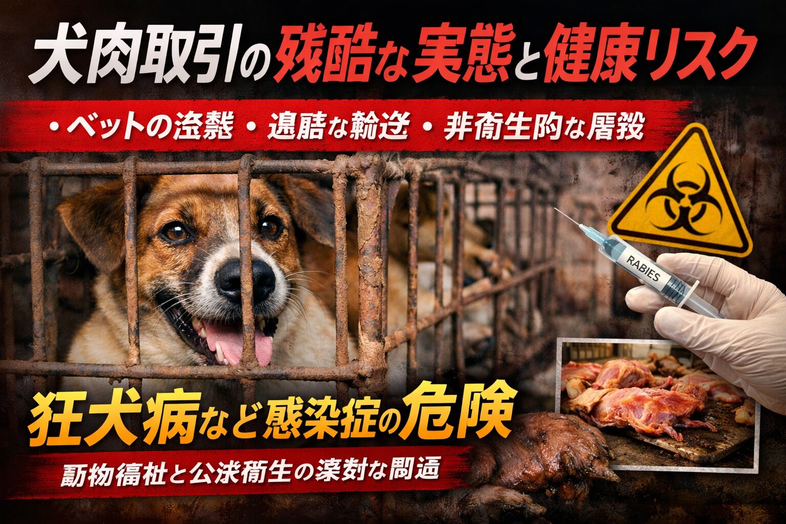 犬肉取引の残酷な実態と公衆衛生リスク