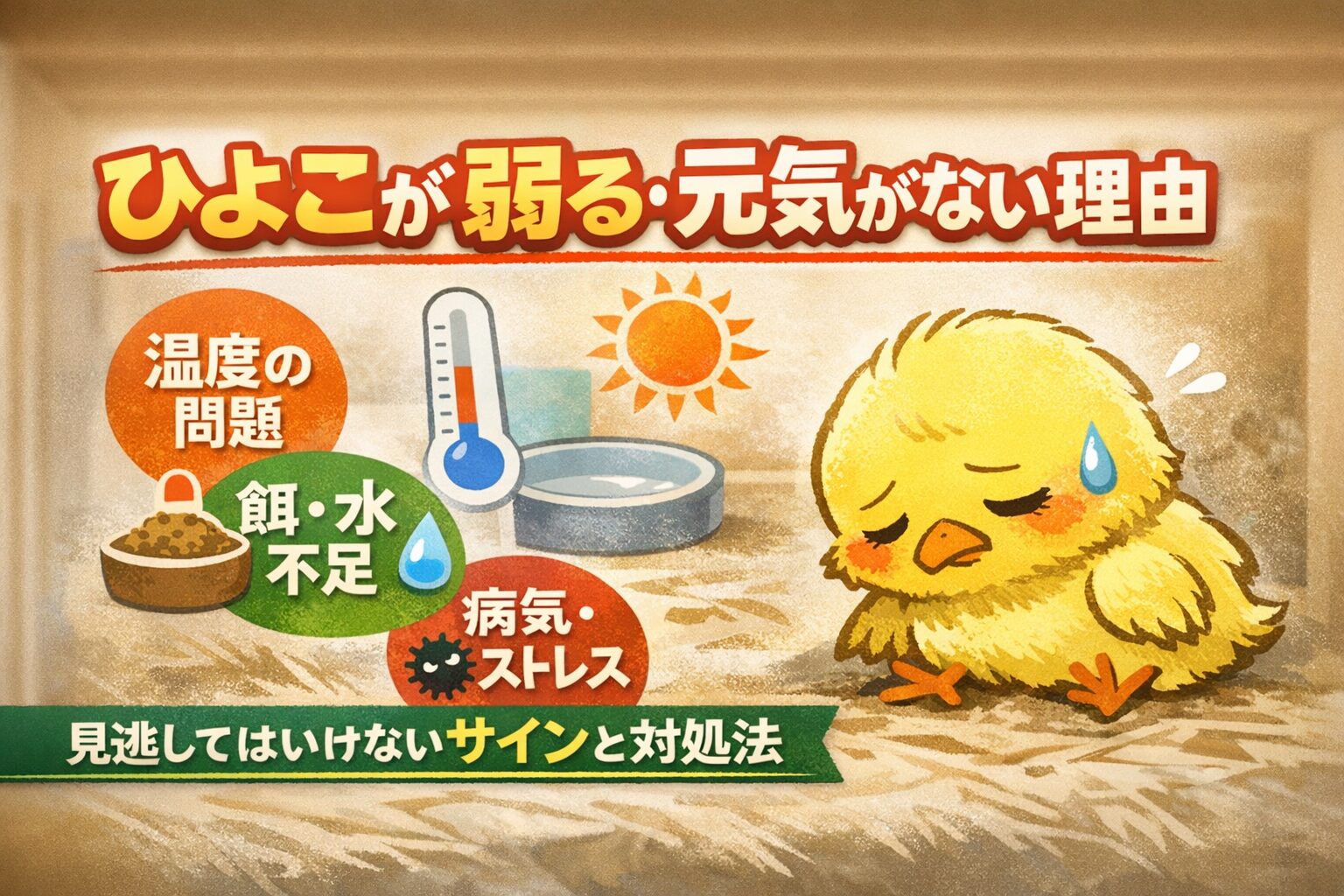 ひよこが元気がない・弱る理由