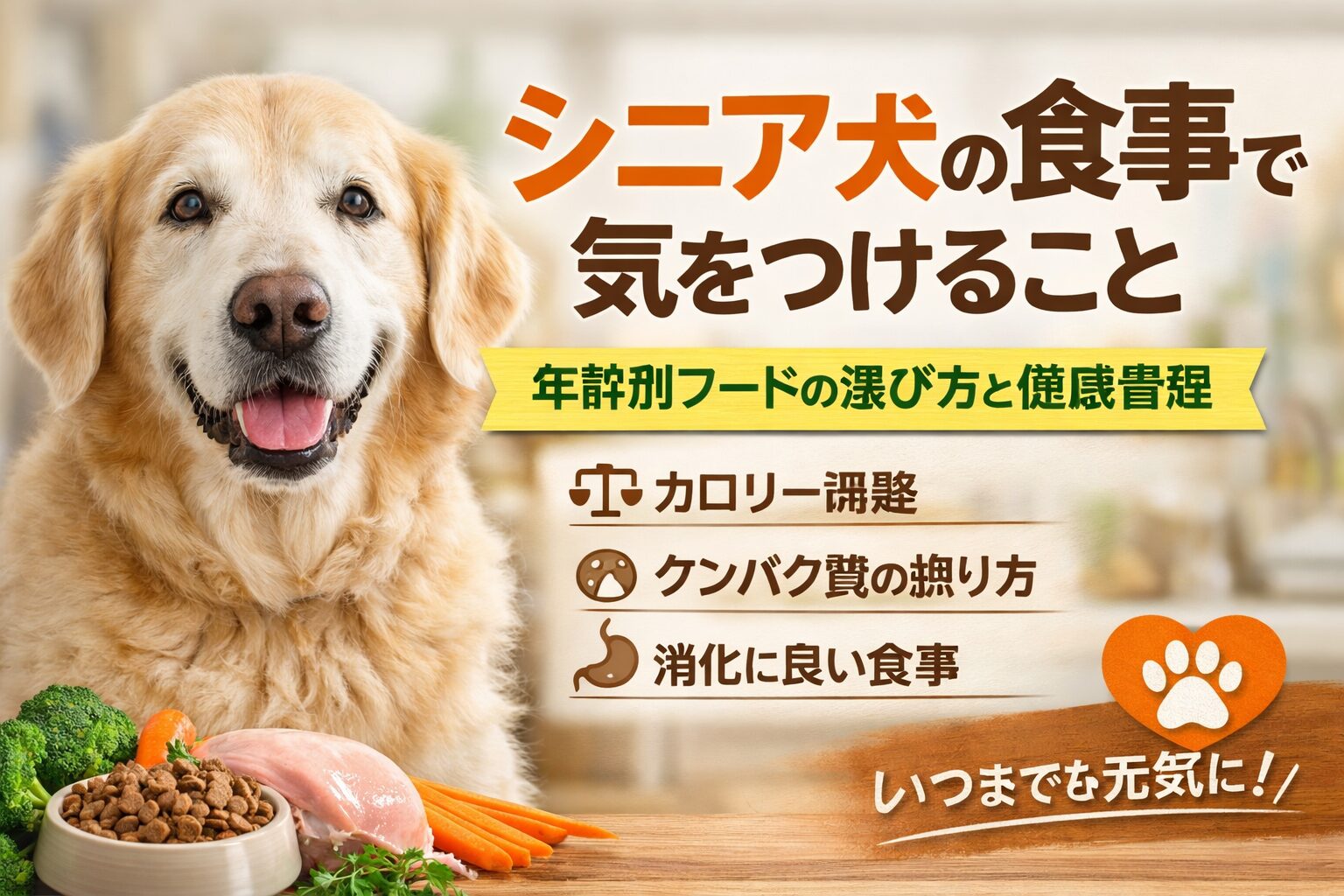 シニア犬の食事で気をつけること