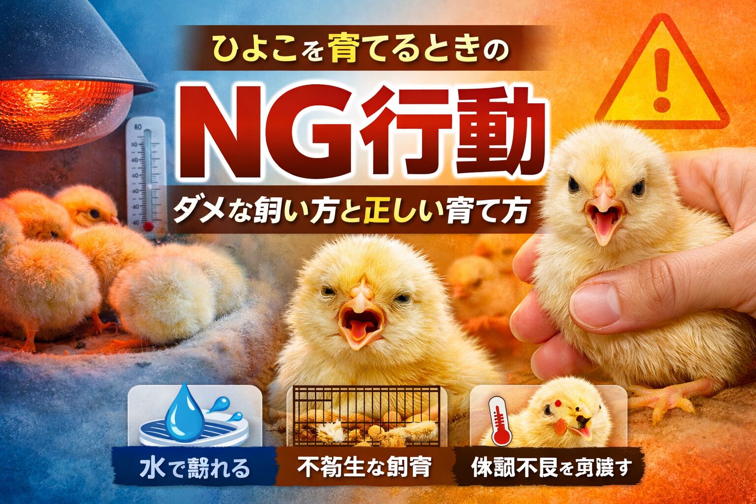 ひよこを育てるときのNG行動